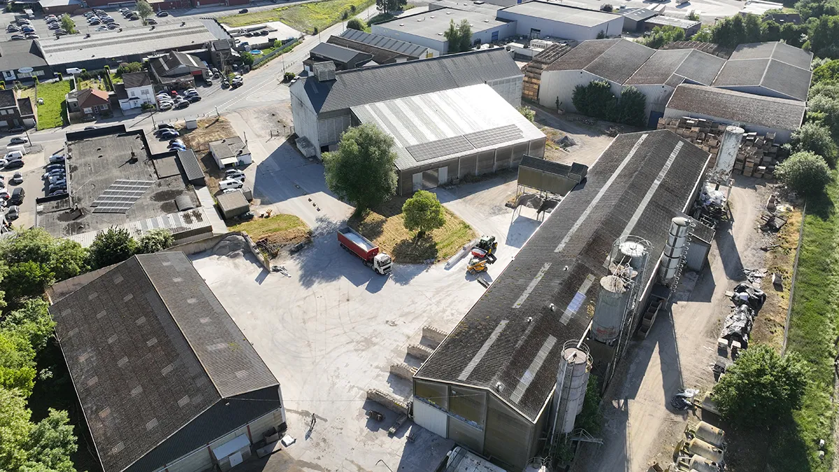 Photo aérienne du dépôt de Waremme